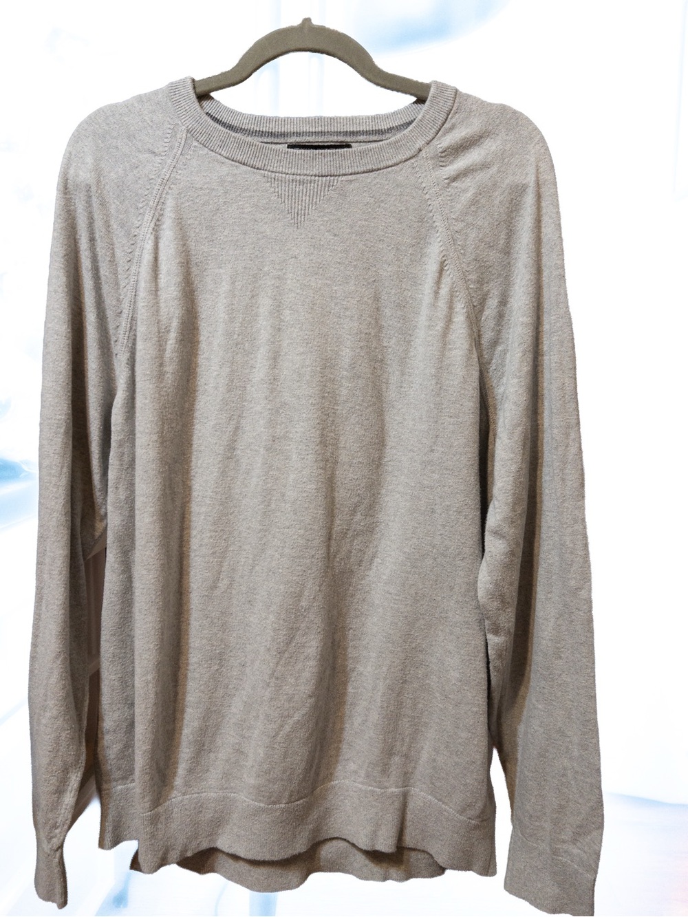 Banana Republic Men’s XL Tall Organic Cotton Gray Crewneck Sweater Pullover